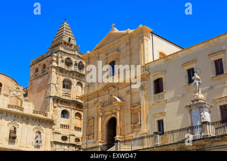 Monestero Salvatore auf Corsa Vittorio Emmanuele, Noto Dorf, Sizilien, Italien Stockfoto