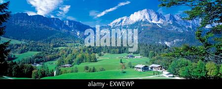 Hintergern mit Untersberg, Berchtesgadener Land, Bayern, Deutschland Stockfoto