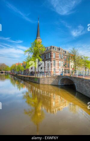 Kanal in Delft, Niederlande Stockfoto