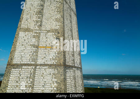 Die Big Red One Gedenkstätte, Omaha Beach, Normandie, Frankreich Stockfoto