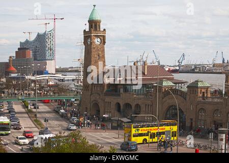 St. Pauli Landungsbrücken, Hamburg, Deutschland Stockfoto