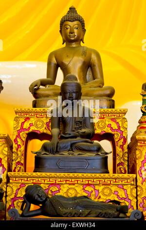 Statuen, Kuil-Gaya-Buddha-Sakya-Muni-Tempel, Singapur, Asien Stockfoto