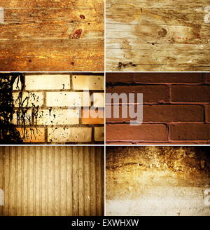 Grunge-Textur-set Stockfoto