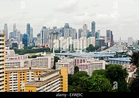 Skyline von Singapur City, Singapur, Asien Stockfoto