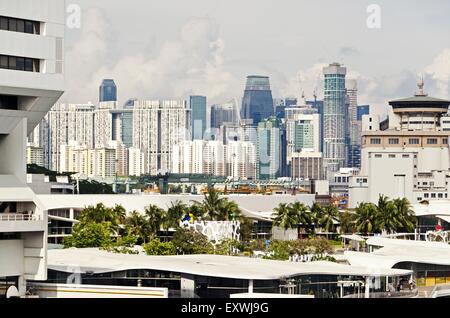 Skyline von Singapur City, Singapur, Asien Stockfoto