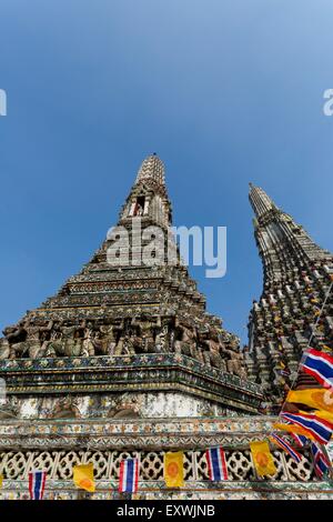 Stupa, Wat Arun, Bangkok, Thailand, Asien Stockfoto