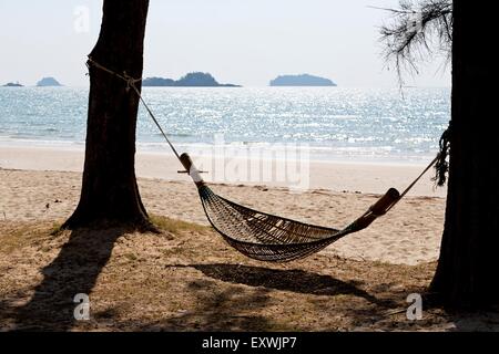 Hängematte, Klong Prao Beach, Ko Chang, Thailand, Asien Stockfoto