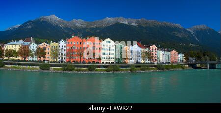 Innsbruck im River Inn, Tirol, Österreich Stockfoto