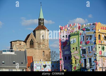 Happy Rizzi House und Magni Kirche, Braunschweig, Niedersachsen, Deutschland, Europa Stockfoto