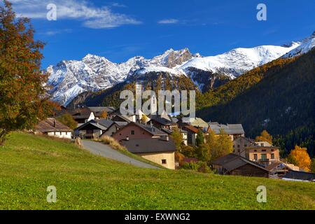 Guarda, Unterengadin, Schweiz Stockfoto