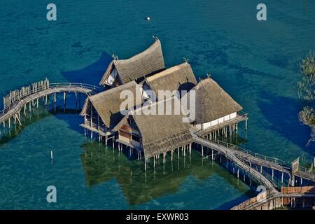 Pfahlbaumuseums Unteruhldingen, Bodensee, Baden-Württemberg, Deutschland Stockfoto