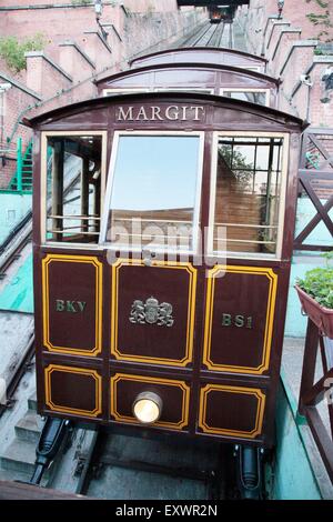 Budapest Standseilbahn Budavari Siklo in Castle Hill, Budapest, Ungarn Stockfoto