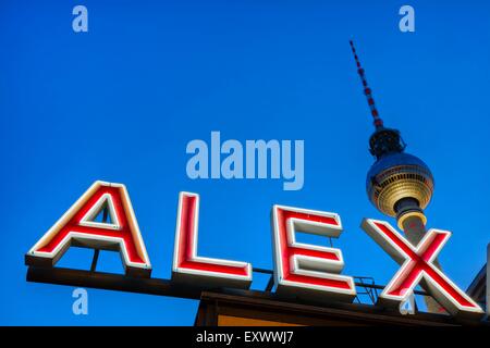 Funkübertragung Turm Alex, Alexanderplatz, Berlin, Deutschland, Europa Stockfoto