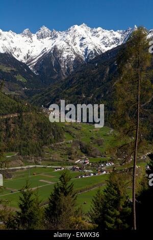 Kaunergrat und Kaunertal, Ötztaler Alpen, Tirol, Österreich, Europa Stockfoto