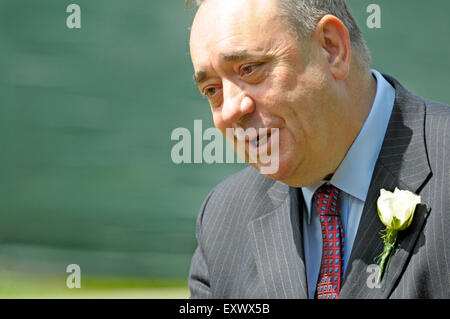 Alex Salmond MP. Ehemaliger erster Minister von Schottland (2007-14) gewählt SNP Parlamentsmitglied für Gordon 2015. Wird interviewt Stockfoto
