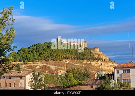 Castillo de Los Calatravos, Alcaniz, Provinz Teruel, Aragon, Spanien, Europa Stockfoto