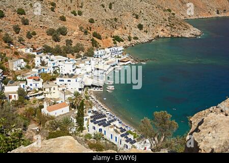 Stadtbild von Loutro, Kreta, Griechenland Stockfoto