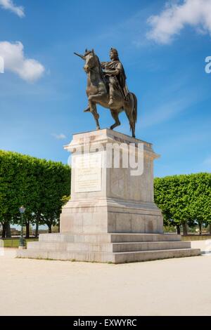 Pferdesport Skulptur Louis XIV., Place Royale du Peyrou, Montpellier, Frankreich, Europa Stockfoto