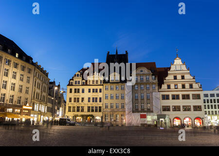 Marktplatz bei Nacht Stockfoto