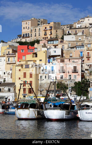 Hafen von Sciacca, Sizilien, Italien Stockfoto