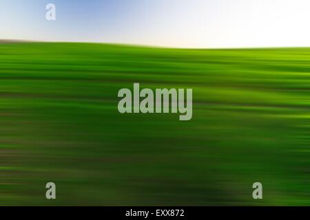 Verschwommen, defokussierten Feld Landschaft als Hintergrund nützlich. Fokus-Landschaft. Stockfoto