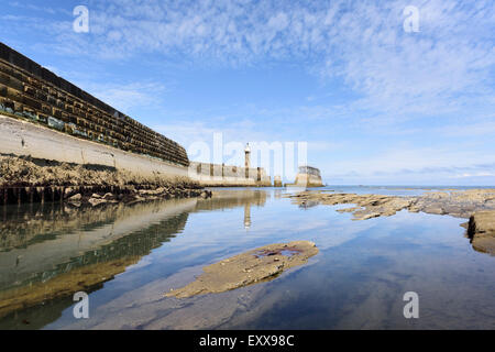 East Pier Whitby Stockfoto