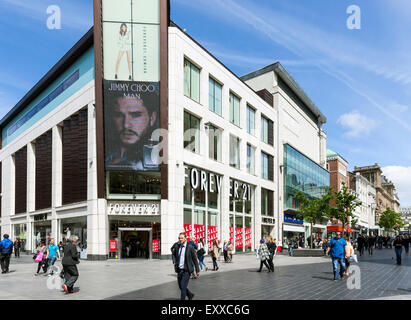 Liverpool One street Einkaufsviertel, Zentrum Stadt Liverpool, Merseyside, England, UK - Geschäfte und Einkaufsstraßen Stockfoto