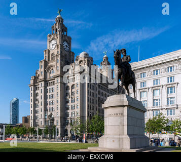 Liverpool, das Liver Building, Großbritannien Stockfoto