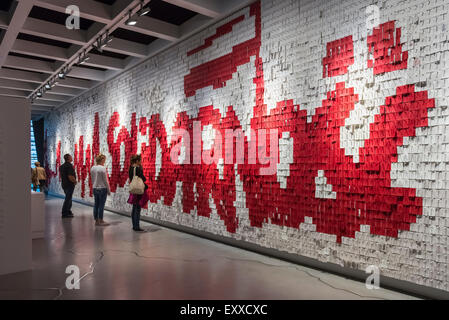 Symbol der Solidarität in die Europäische Solidarität Zentrum, Gdansk, Polen, Europa - The Triumph of Freedom-Abschnitt Stockfoto