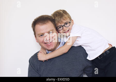 Vater und Sohn, Porträt Stockfoto