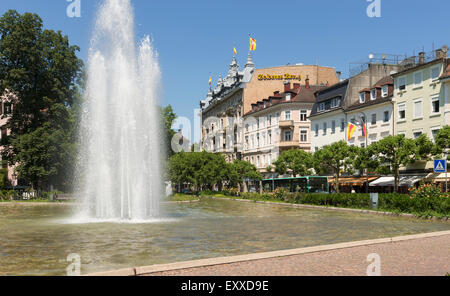 Brunnen-Wasser-Funktion in die Spa Stadt Baden-Baden, Baden-Württemberg, Deutschland, Europa Stockfoto