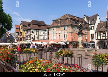 Altstadt von Colmar, Elsass, Frankreich, Europa Stockfoto