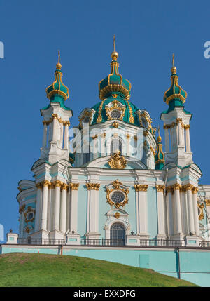 Schöne Barock St. Andrew's, Kirche oder der St.-Andreas-Kathedrale erbaut 1747-1754, entworfen von dem kaiserlichen Architekten Bart Stockfoto