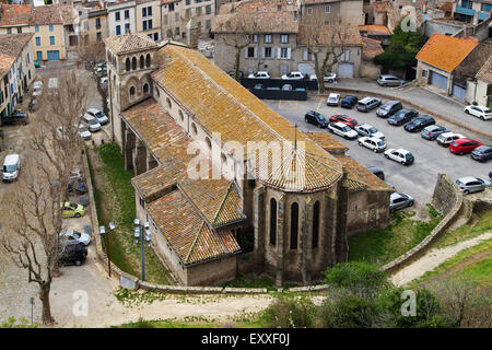 Kirche St. Gimer, Carcassonne, Languedoc-Roussillon, Frankreich. Stockfoto
