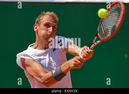 Kitzbühel, Österreich. 17. Juli 2015. Tennis, Davis Cup, erstes Vorrundenspiel zwischen Dominic Thiem (AUT) Vs Thiemo de Bakker (NED) im Bild: Thiemo de Bakker Credit: Henk Koster/Alamy Live News Stockfoto