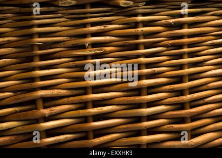 Nahaufnahme von Wicker Backet Textur. Textur als Hintergrund nützlich. Stockfoto