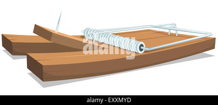 Abbildung eines Zeichentrickfilms entworfen, Maus, Ratte oder Nagetier Falle für Haushaltsgeräte Stockfoto