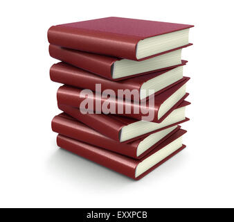 Stapel von Lehrbüchern (Clipping-Pfad enthalten) Stockfoto