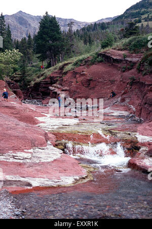 Red Rock Canyon, Waterton Lakes Nationalpark, Alberta Stockfoto