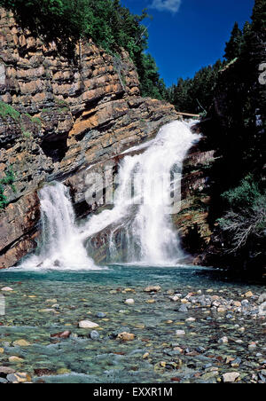 Cameron fällt, Waterton Lakes Nationalpark, Alberta Stockfoto