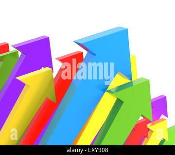 Gruppen von ^^ Pfeile, 3d render Stockfoto