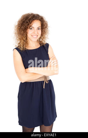 Schöne spanische Frau verschiedene Ausdrücke in verschiedenen Arten von Kleidung zu tun: Stockfoto