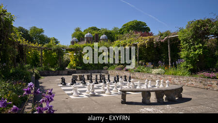 Outdoor-Schach-Spiel Stockfoto