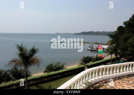 Entebbe, Uganda. 18. Januar 2015. Bild Sqaure Blick auf Lake Victoria. Fischfangs ist in den meisten afrikanischen Wate knapp bekommen. Stockfoto