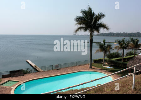 Entebbe, Uganda. 18. Januar 2015. Bild Sqaure Blick auf Lake Victoria. Fischfangs ist in den meisten afrikanischen Wate knapp bekommen. Stockfoto