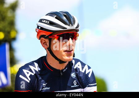 Mathias Frank/IAM Radsport - 09.07.2015 - Etape 06: Abbeville Le Havre.Photo: Blondeau/AOP Presse/Icon Sport Stockfoto