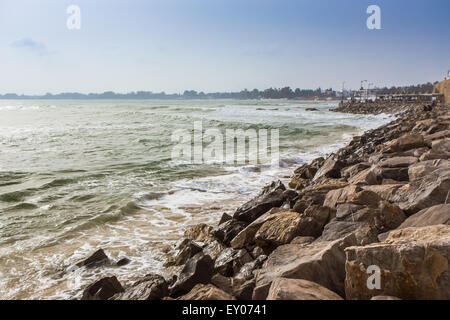 Küste des Mittelmeers in Hammamet, Tunesien Stockfoto