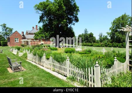 USA Maryland MD Laurel Prinz Georges County The Montpelier Mansion, Haus von Major Thomas Snowden und Frau Anne in den 1700er Jahren Stockfoto