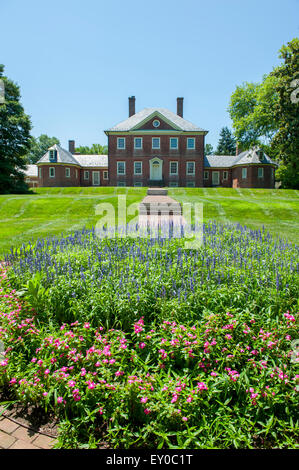 USA Maryland MD Laurel Prinz Georges County The Montpelier Mansion, Haus von Major Thomas Snowden und Frau Anne in den 1700er Jahren Stockfoto