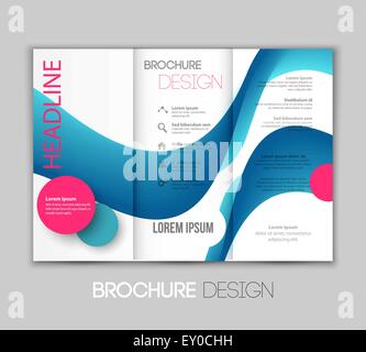 Vektor Vorlage Broschüre Design mit farbigen Linien Stock Vektor